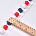 حاشیه رنگارنگ Mini Tassel 3cm Pom Pom Trim