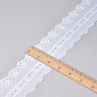 پارچه توری گلدوزی سفید گیپور 6.5 سانتی متر برای لباس های برتر