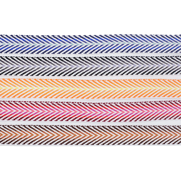 نوار پارچه ای پنبه ای ژاکارد 4 سانتی متری چند رنگ